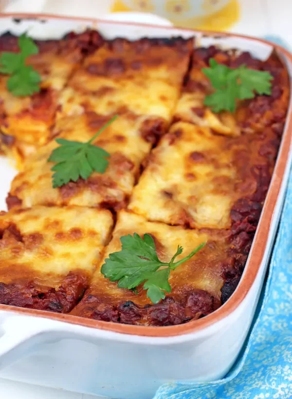 Hot Sausage & Sweet Potato Lasagna