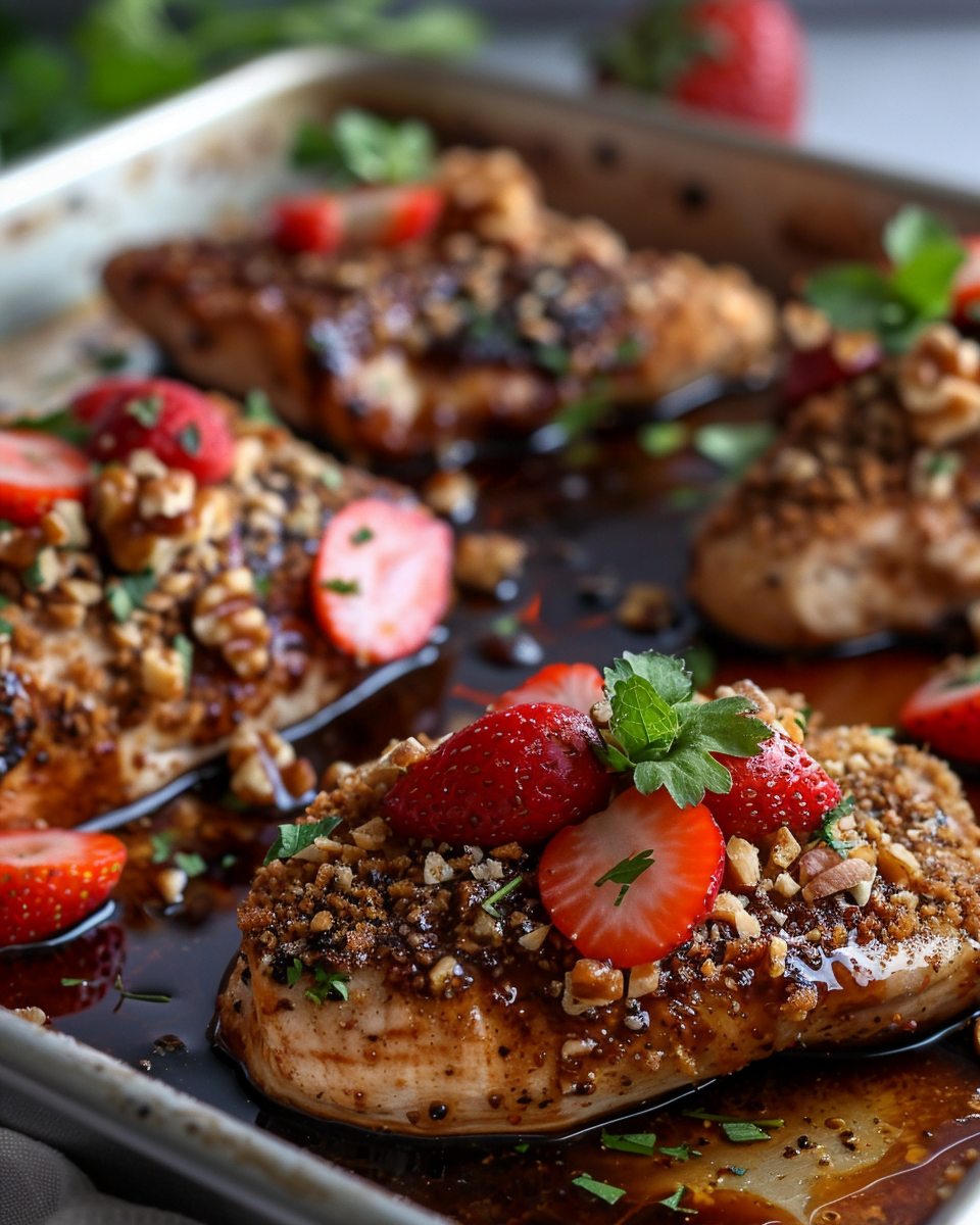 Strawberry Balsamic Walnut Chicken