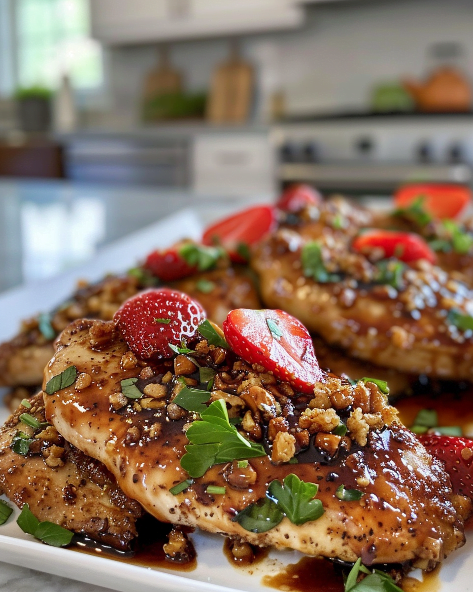 Strawberry Balsamic Walnut Chicken