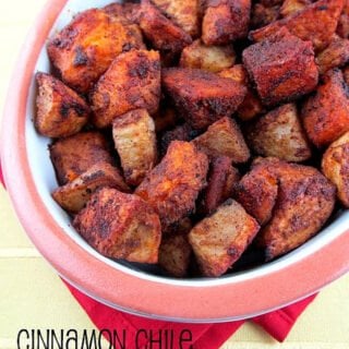 CINNAMON CHILI ROASTED SWEET POTATOES
