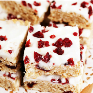 Cranberry White Chocolate Oat Bars