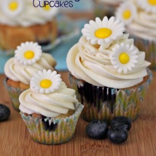 Blueberry Cupcakes with Lemon Cream Cheese Frosting
