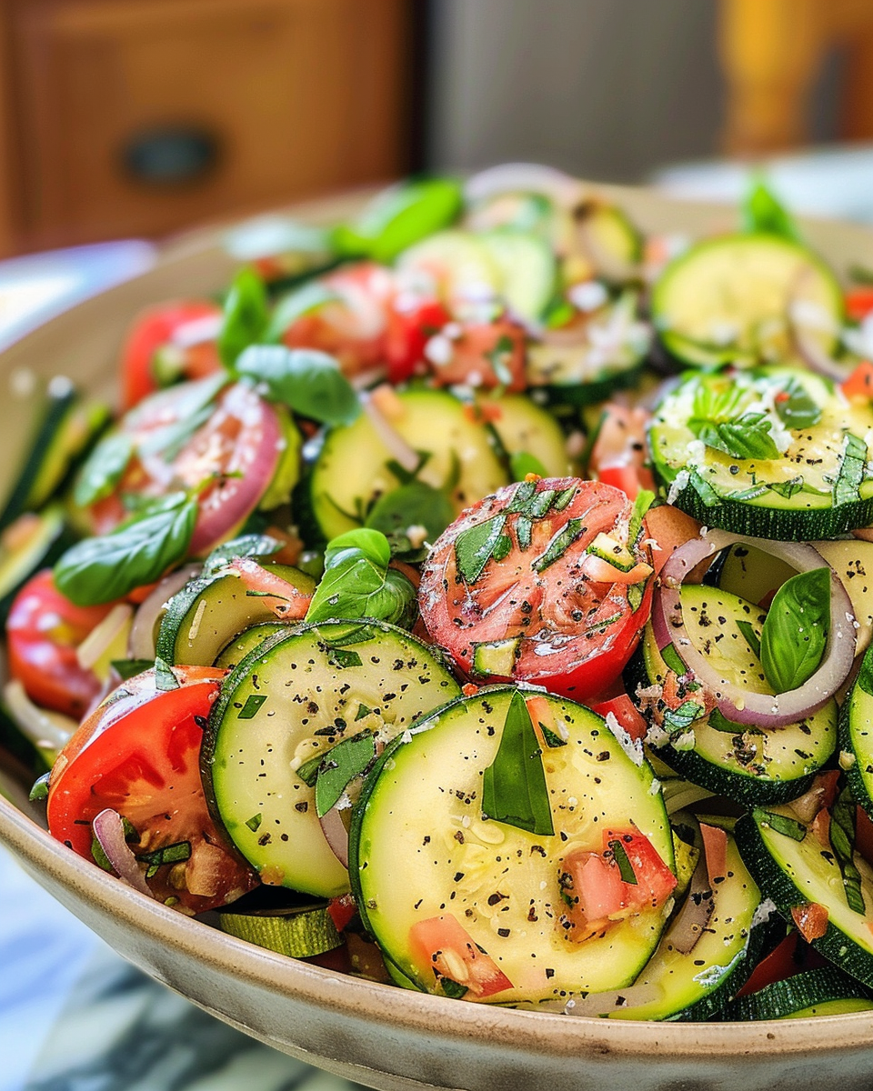 Easy Marinated Zucchini Salad