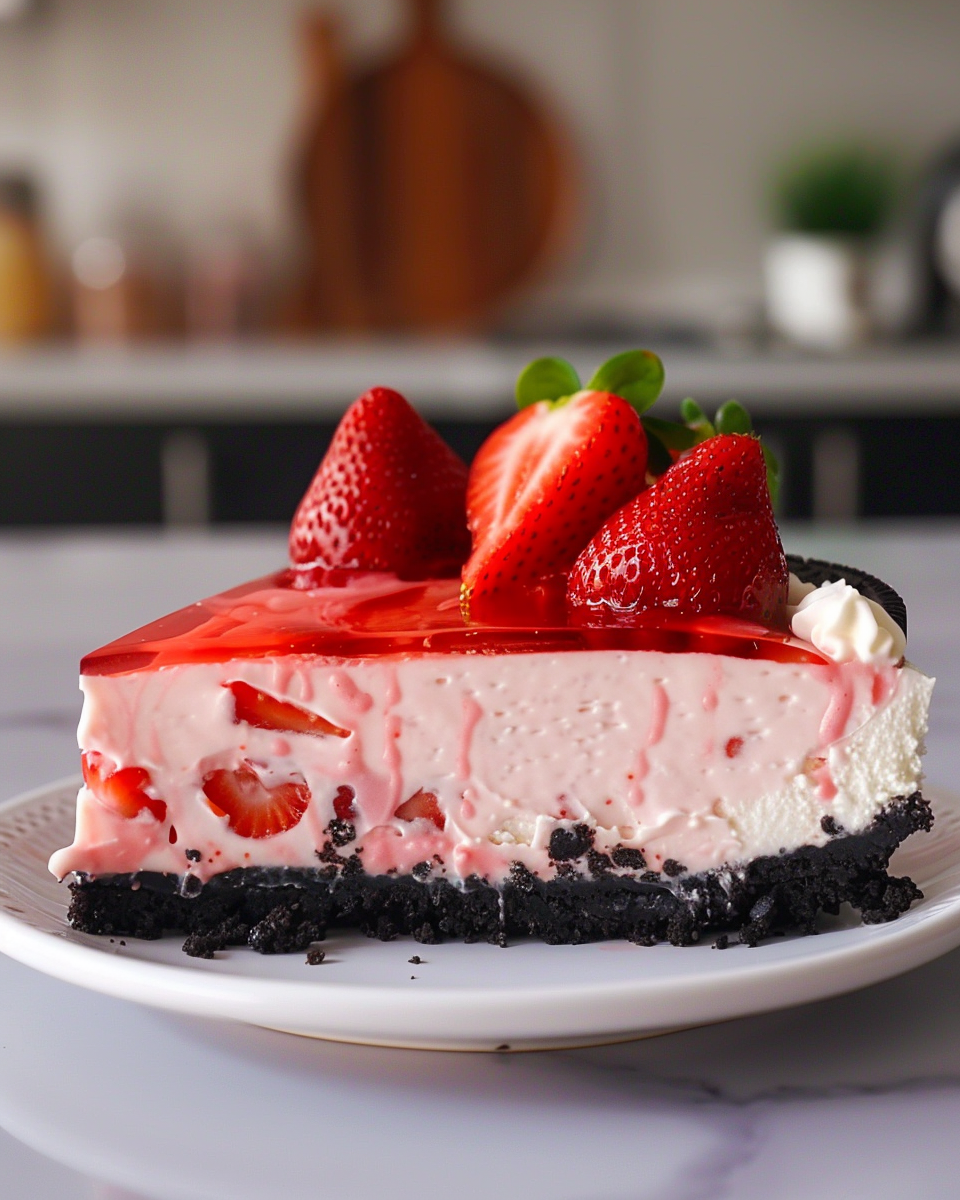 Easy Strawberry Jello Cheesecake