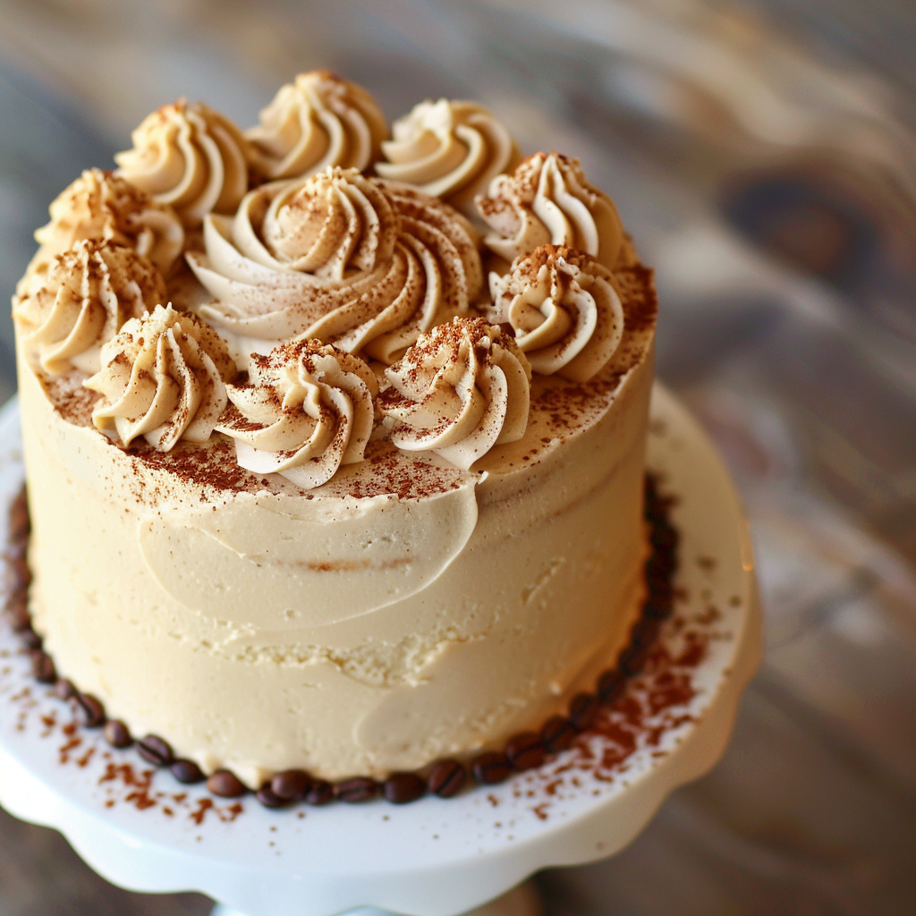 Irresistible Caramel Coffee Buttercream Cake