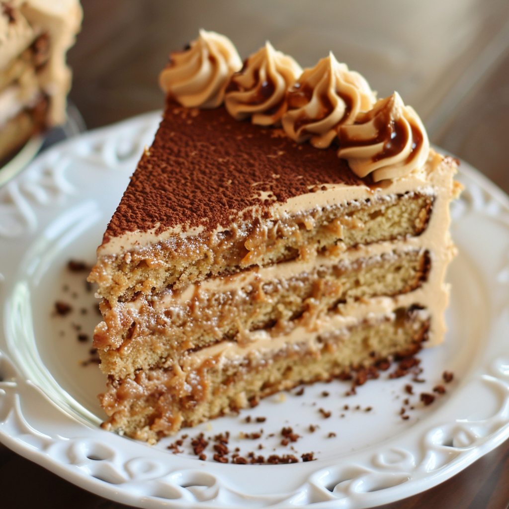 Irresistible Caramel Coffee Buttercream Cake