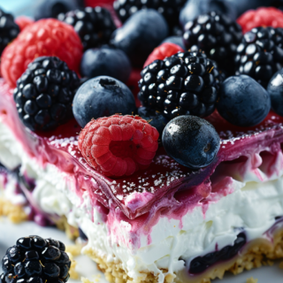 No Bake Berry Cheesecake Lasagna