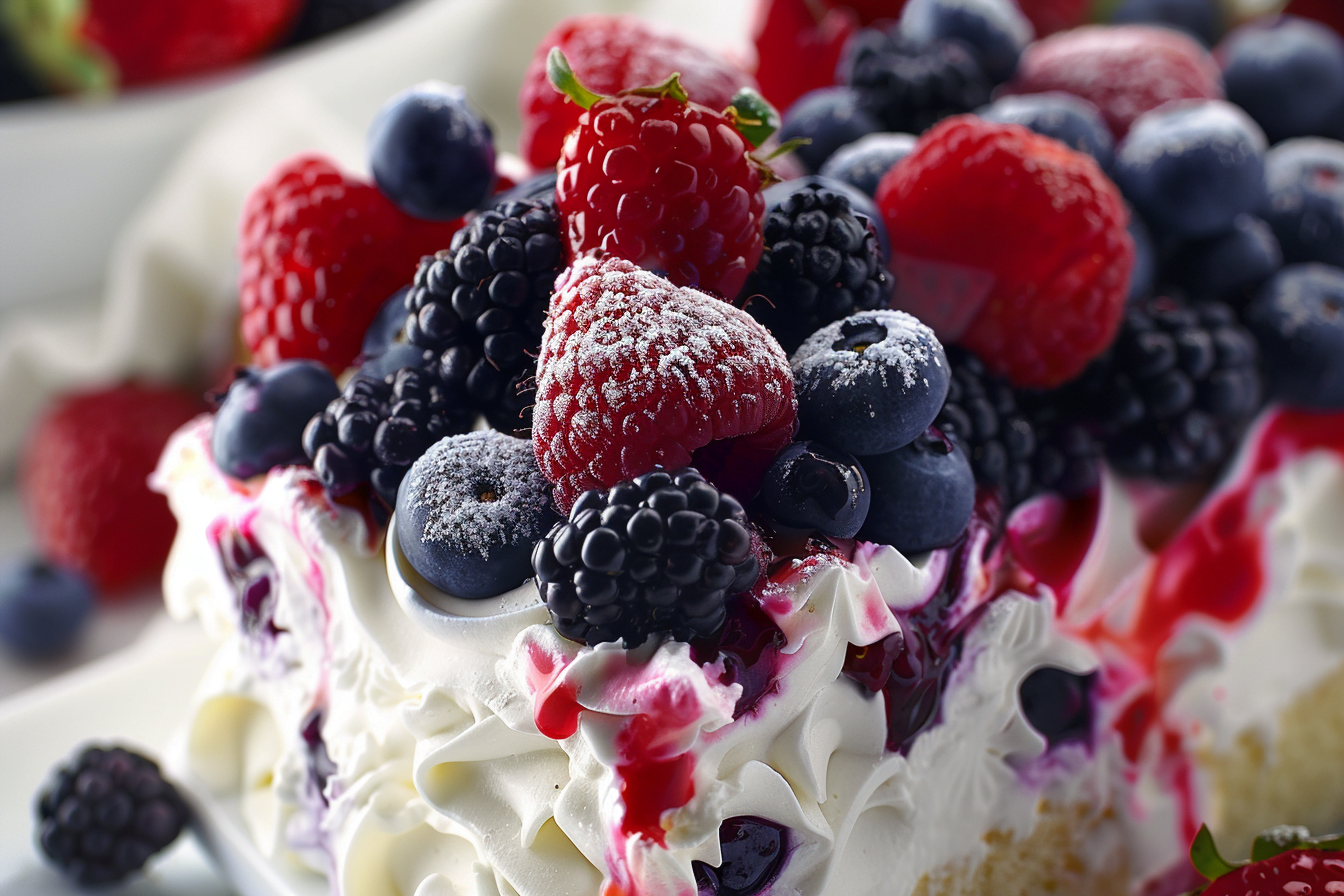 Summer Berry Poke Cake