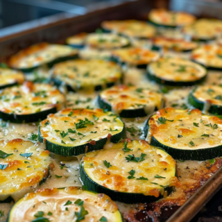 Easy Cheesy Garlic Zucchini Steaks