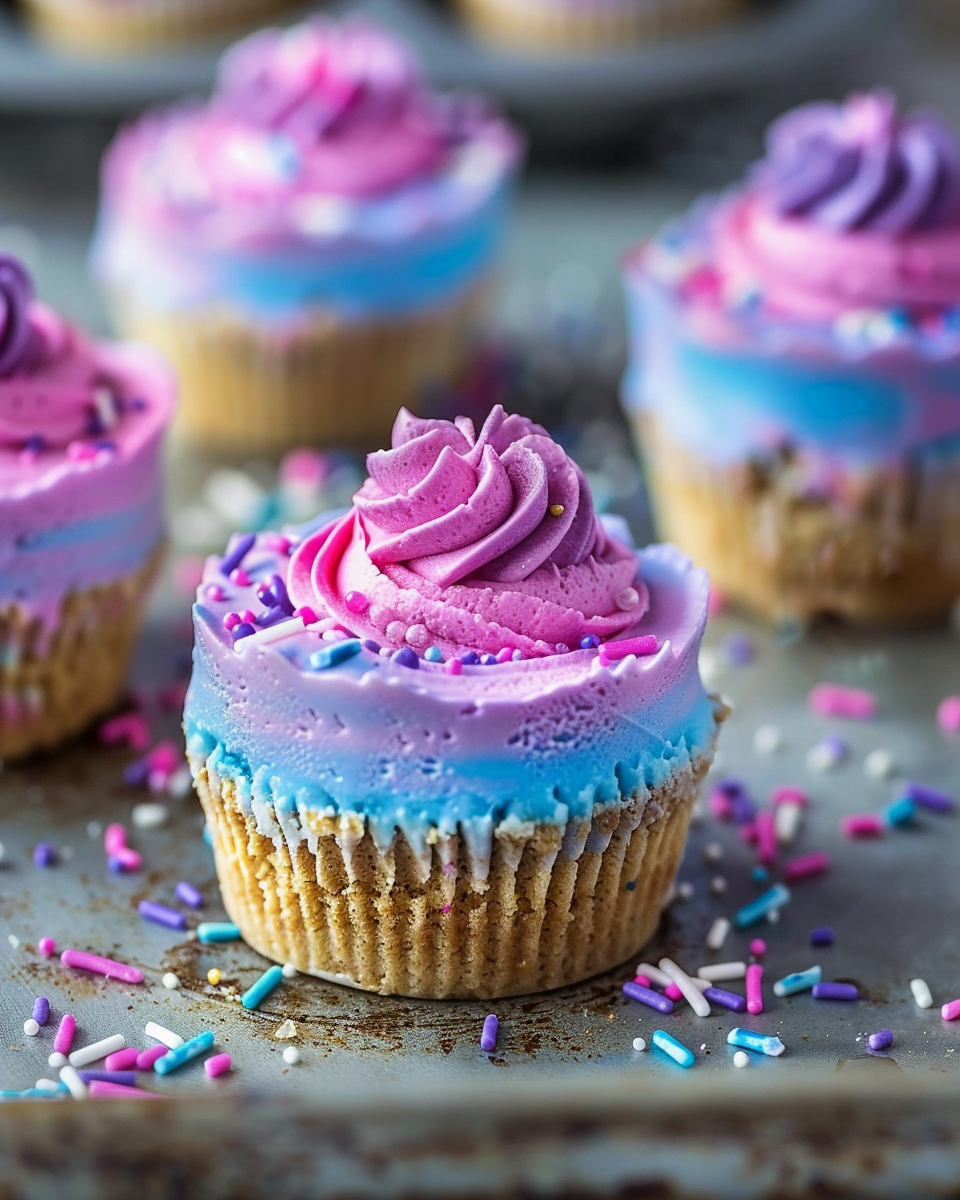 Unicorn Mini Cheesecakes