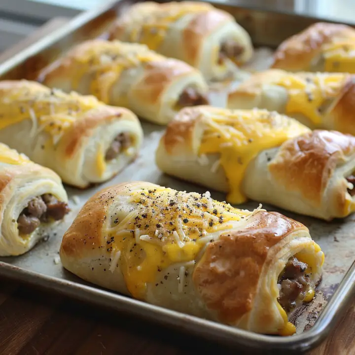 Sausage Egg and Cheese Breakfast Roll-Ups