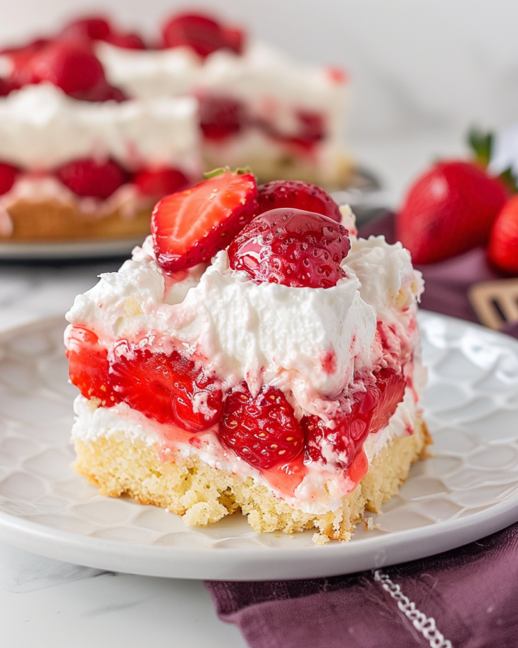 Strawberry Shortcake Poke Cake