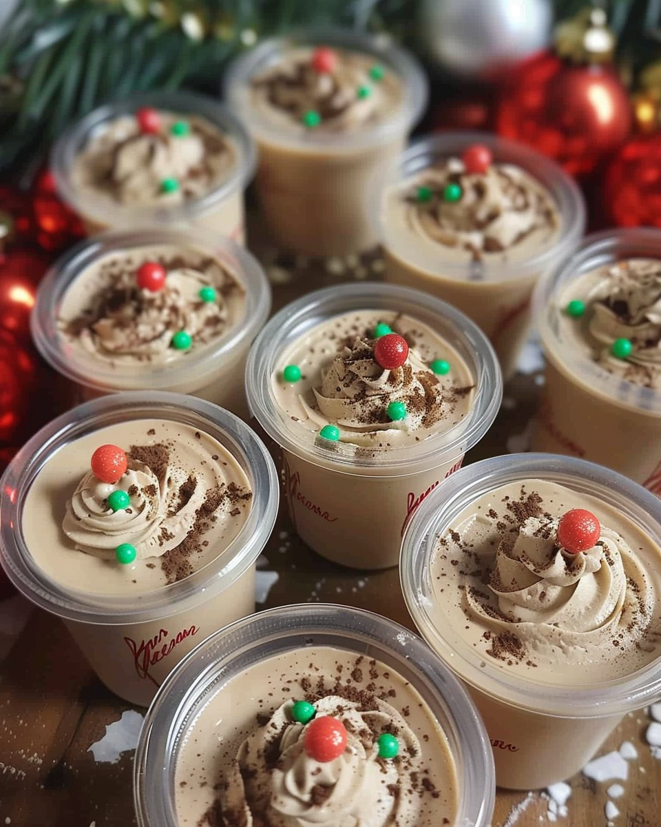 Christmas Kahlua and Baileys Pudding Shots