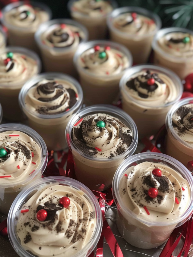 Christmas Kahlua and Baileys Pudding Shots