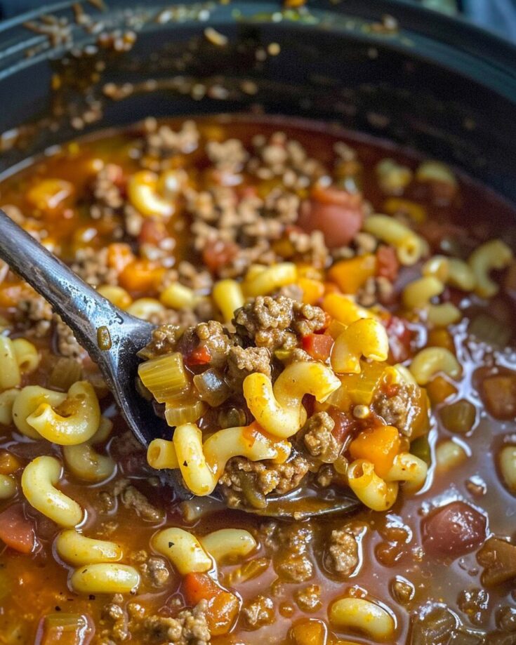 Beef Macaroni Soup