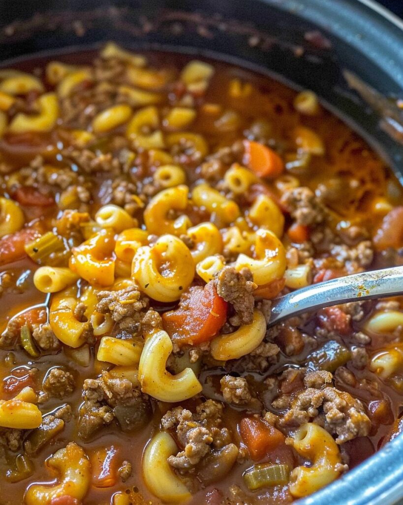 Beef Macaroni Soup