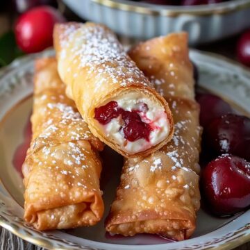 Cherry Cheesecake Egg Rolls