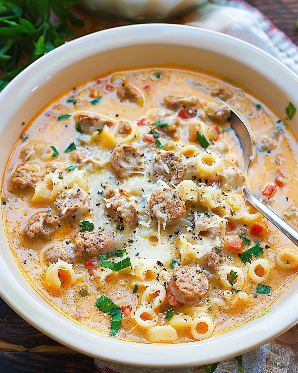 Creamy Parmesan Italian Sausage Soup