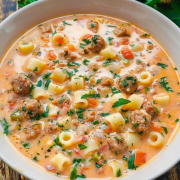 Creamy Parmesan Italian Sausage Soup