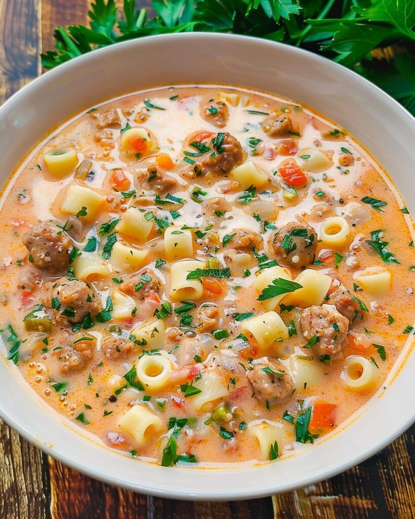 Creamy Parmesan Italian Sausage Soup