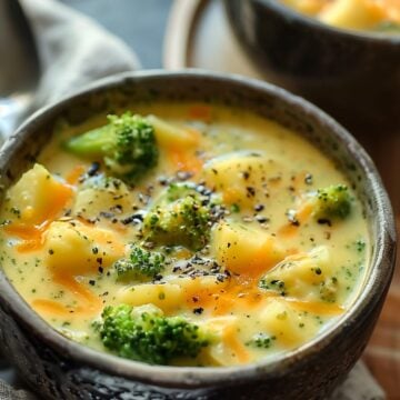 Crockpot Potato Broccoli Cheddar Soup