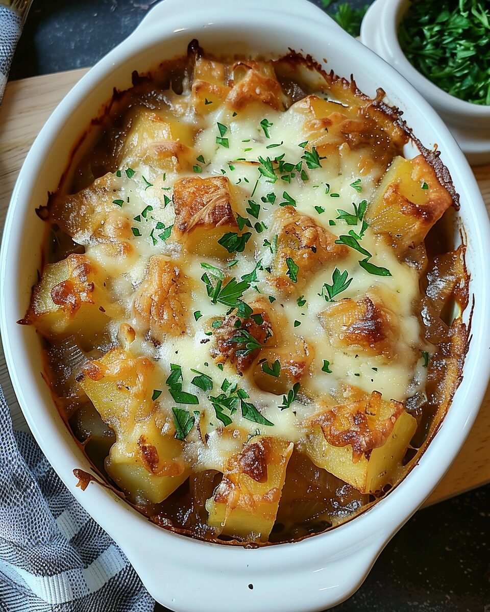 French Onion Potato Bake