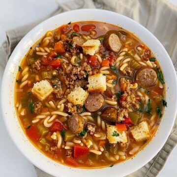 ITALIAN SAUSAGE SOUP WITH ORZO