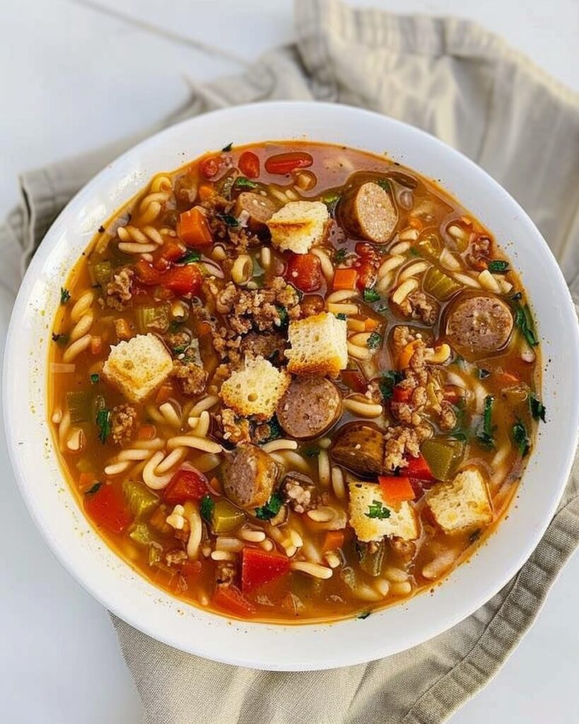 ITALIAN SAUSAGE SOUP WITH ORZO