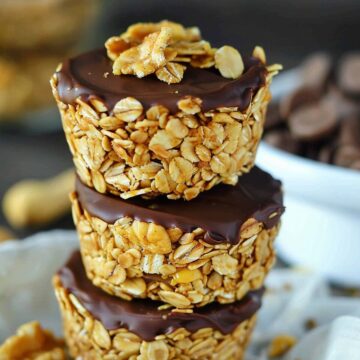 No Bake Peanut Butter Granola Cups
