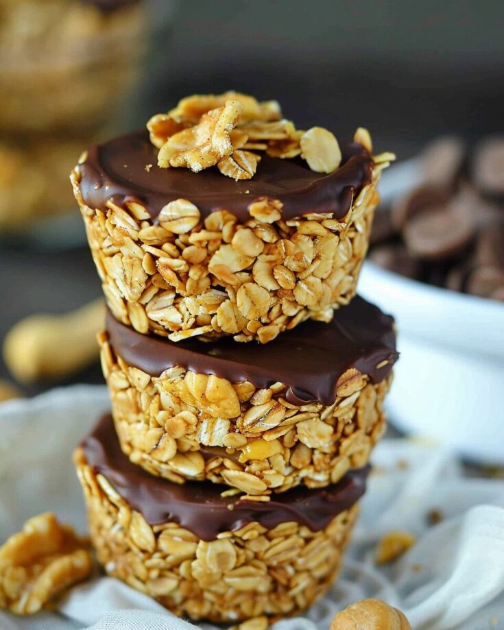 No Bake Peanut Butter Granola Cups