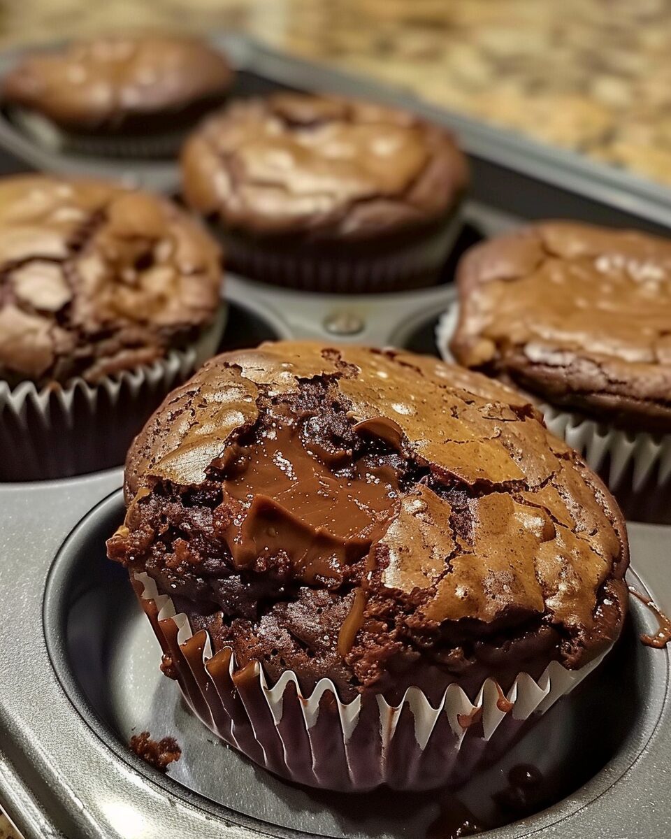 Peanut Butter Stuffed Brookies