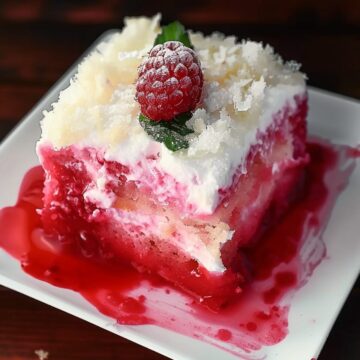 Raspberry Zinger Poke Cake