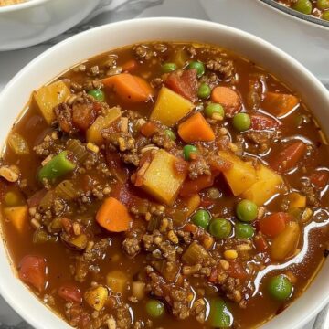 TOMATO HAMBURGER VEGETABLE SOUP