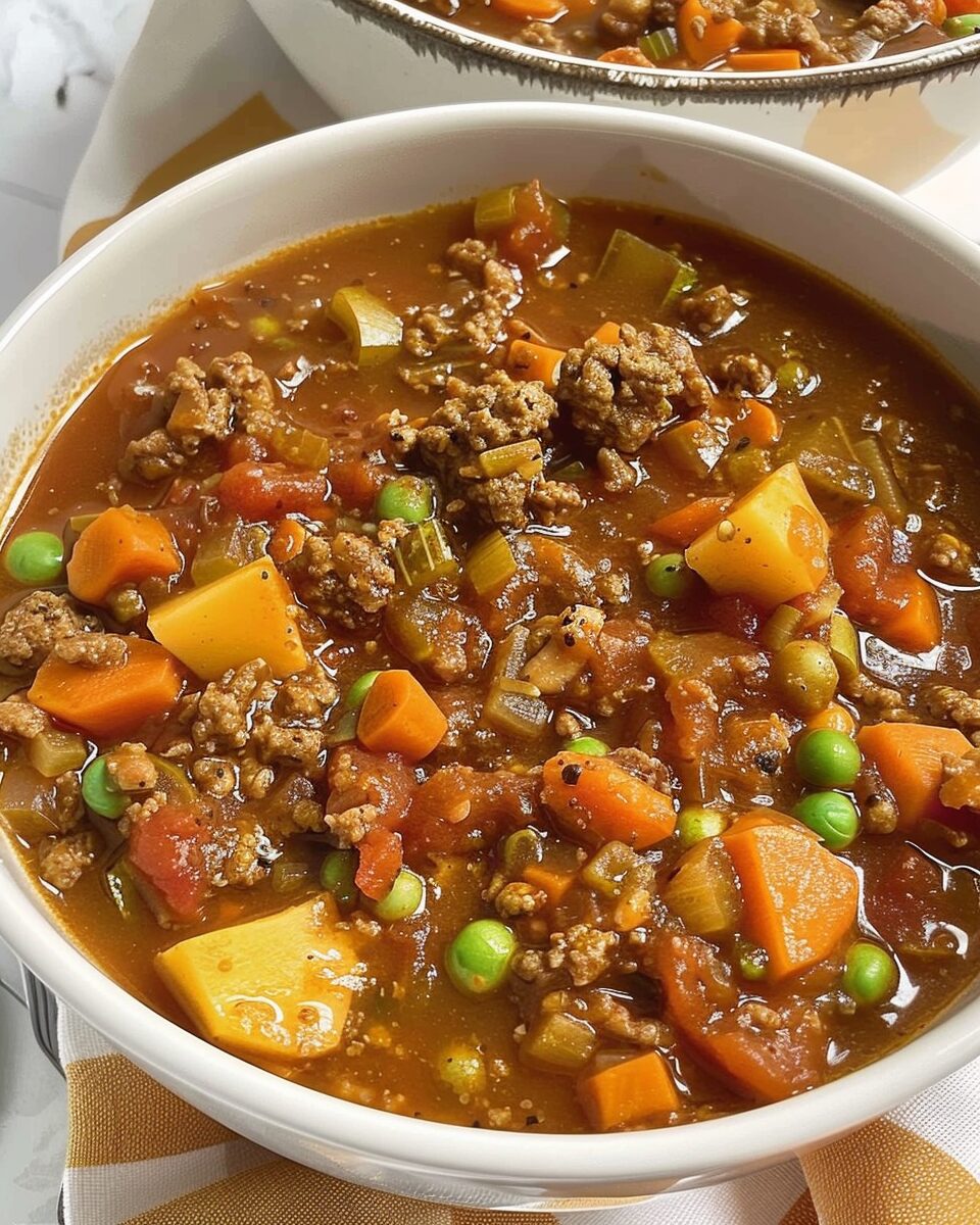 TOMATO HAMBURGER VEGETABLE SOUP