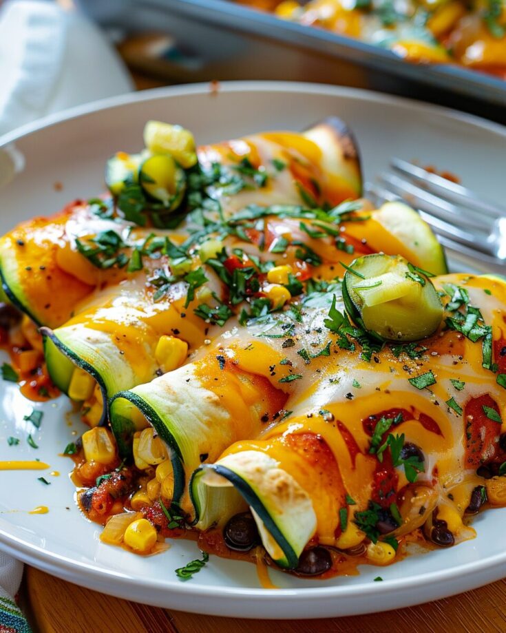 Zucchini Enchilada Roll Ups