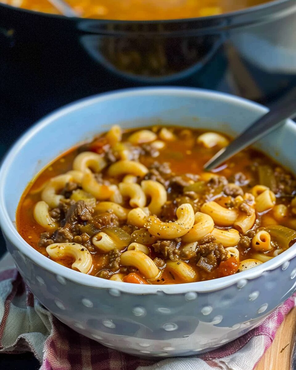 Beef Macaroni Soup