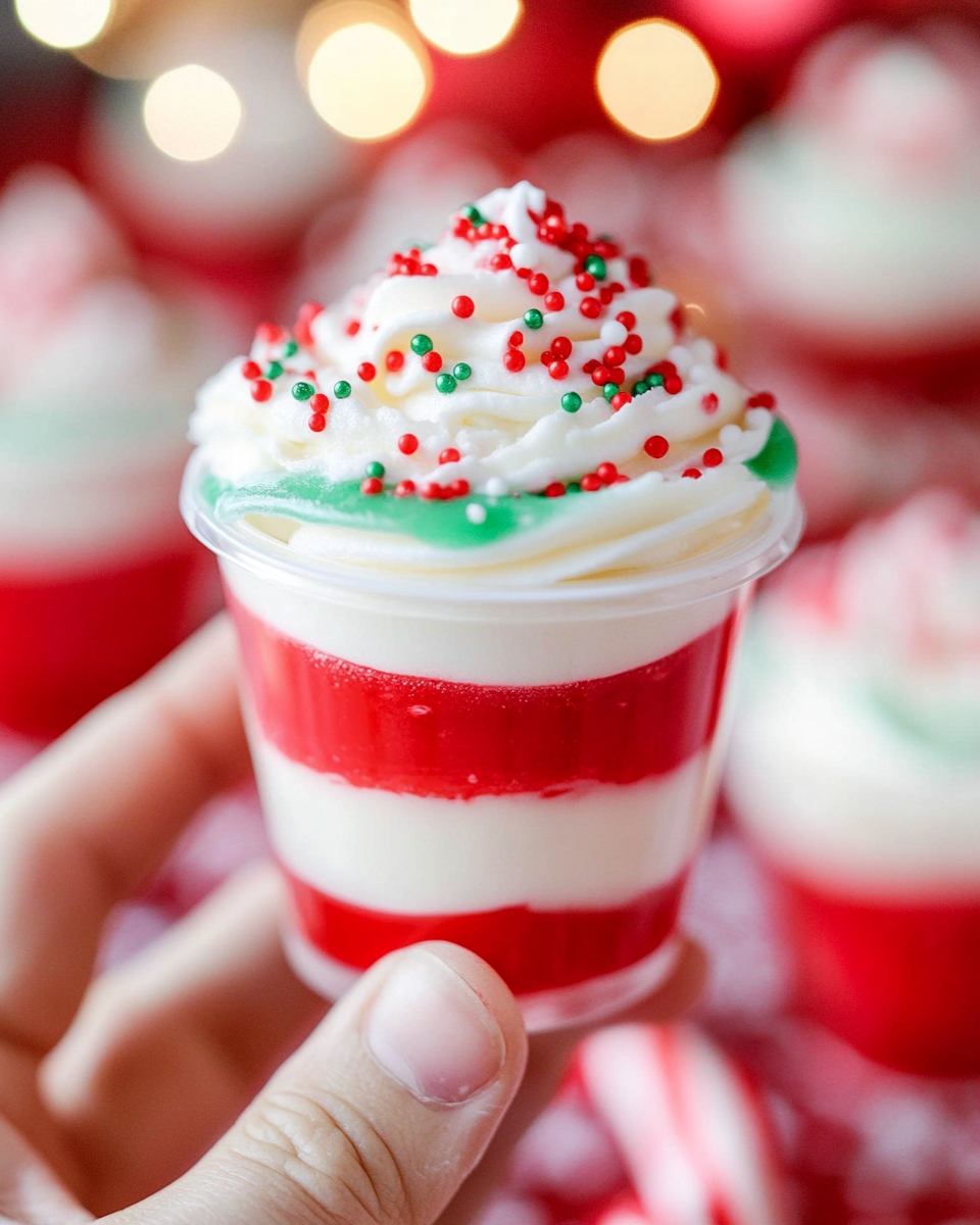 Candy Cane Gelatin Shots