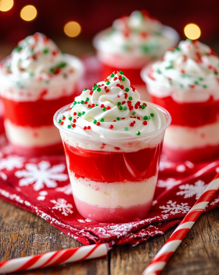 Candy Cane Gelatin Shots