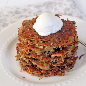 Cheddar Apple Potato Latkes