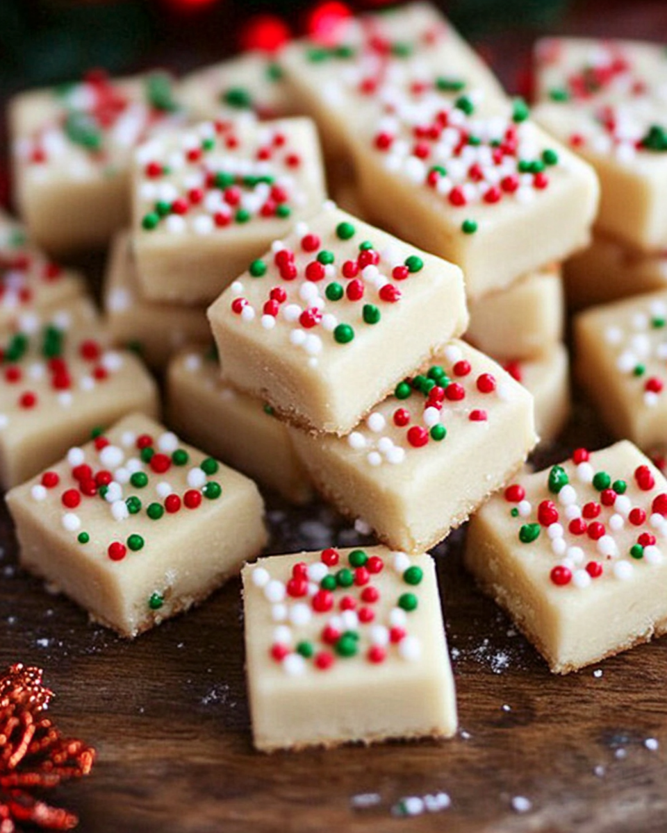 Christmas Shortbread Cookie Bites