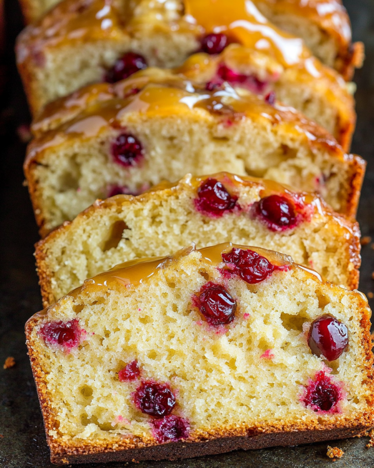 Cranberry Bread with Orange Glaze