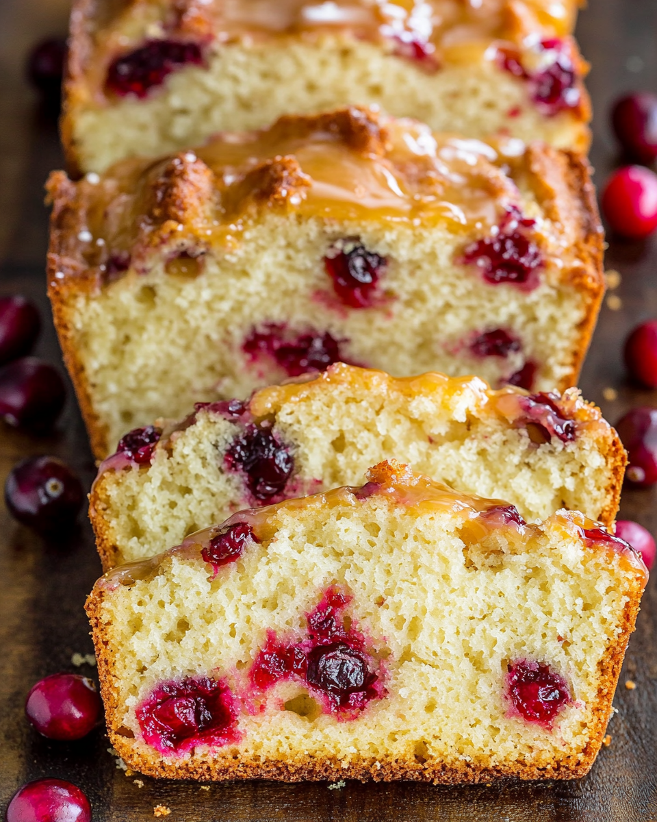 Cranberry Bread with Orange Glaze