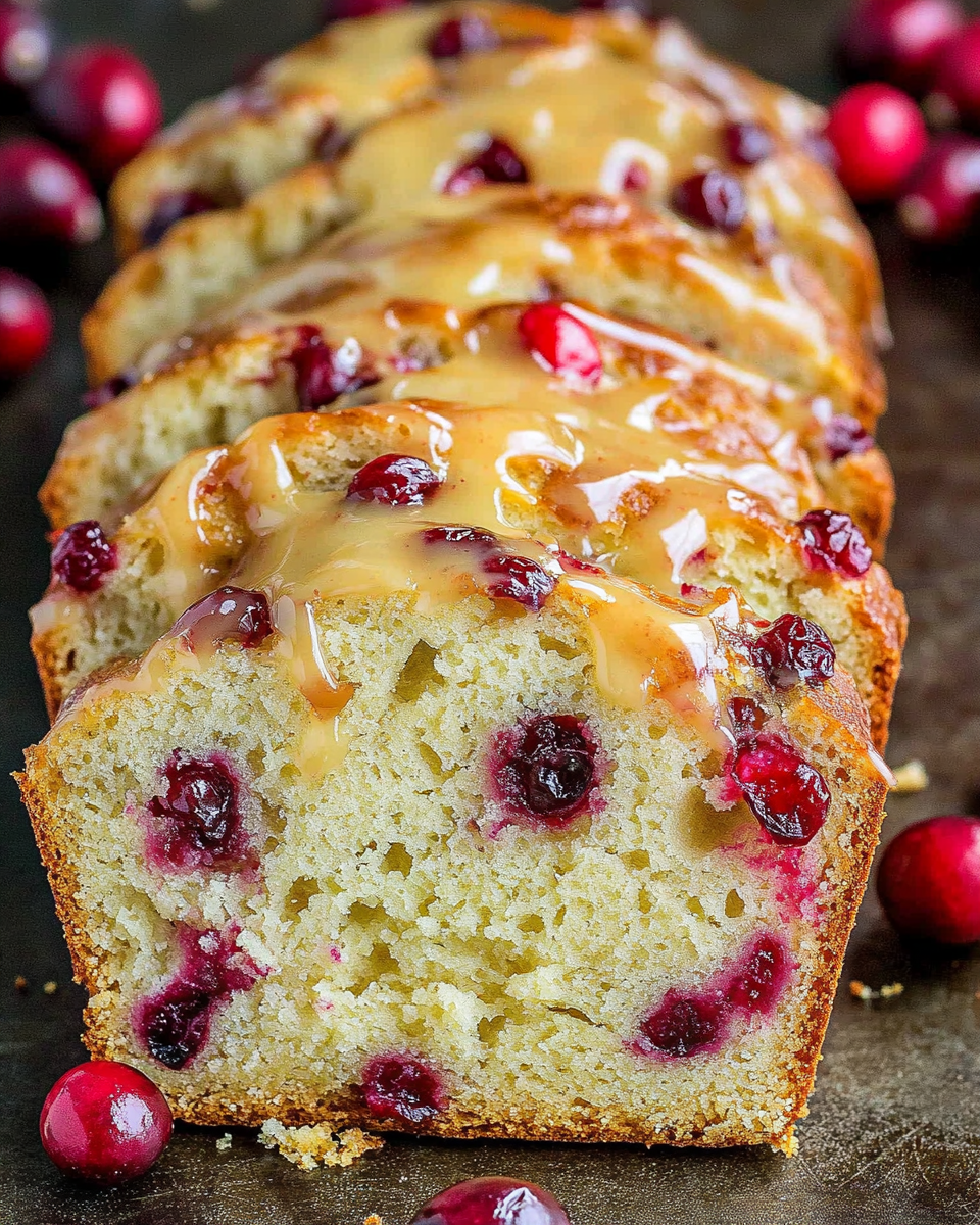 Cranberry Bread with Orange Glaze