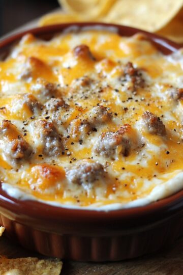Hot Sausage Beer Cheese Dip