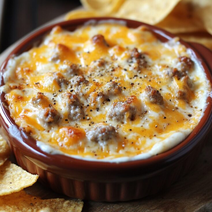 Hot Sausage Beer Cheese Dip