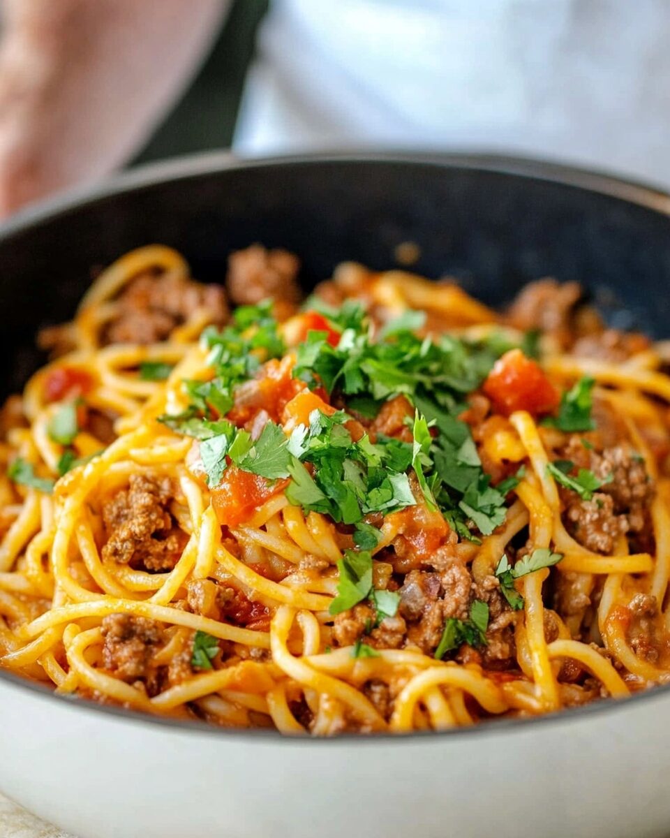 One-Pot Taco Spaghetti