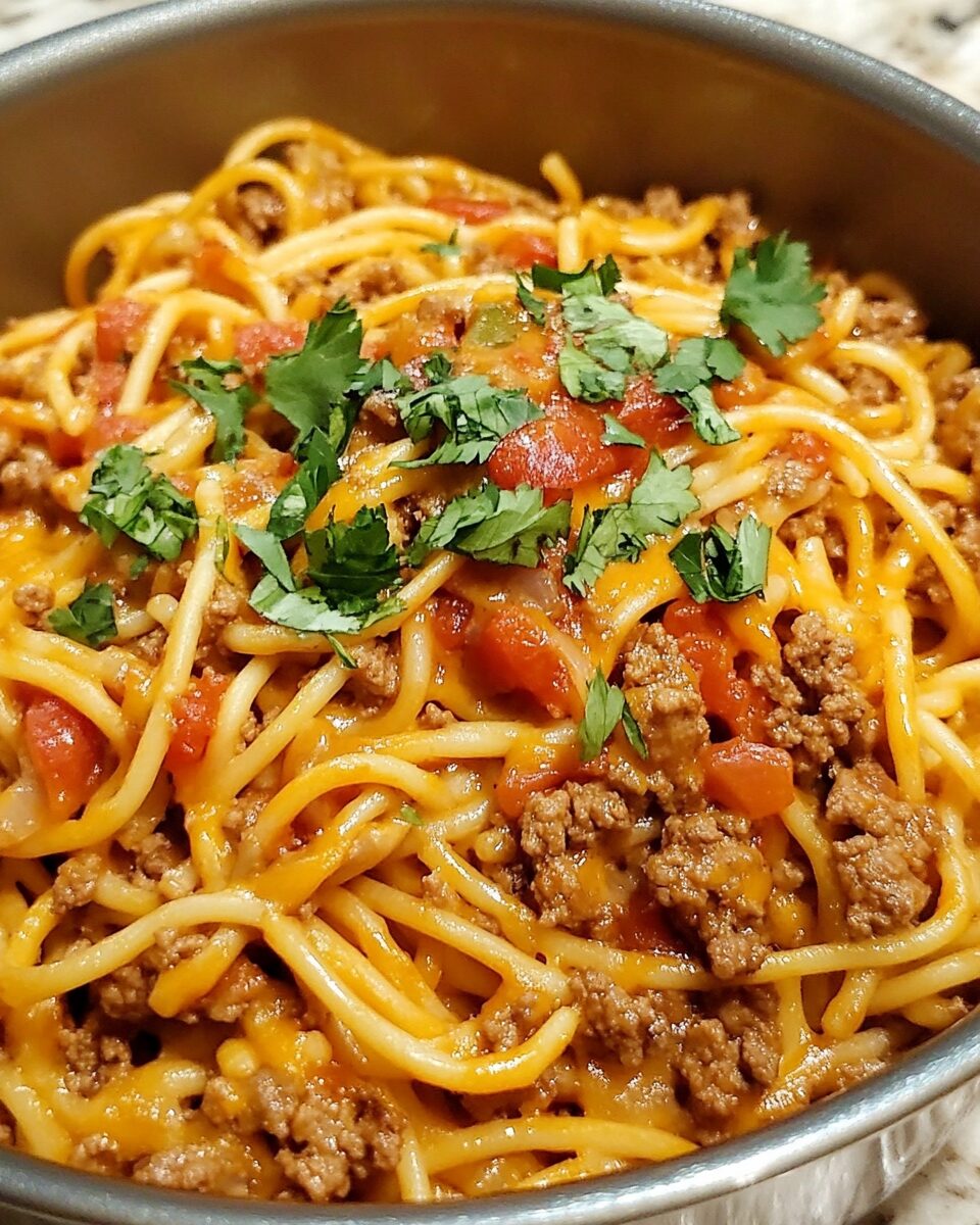 One-Pot Taco Spaghetti