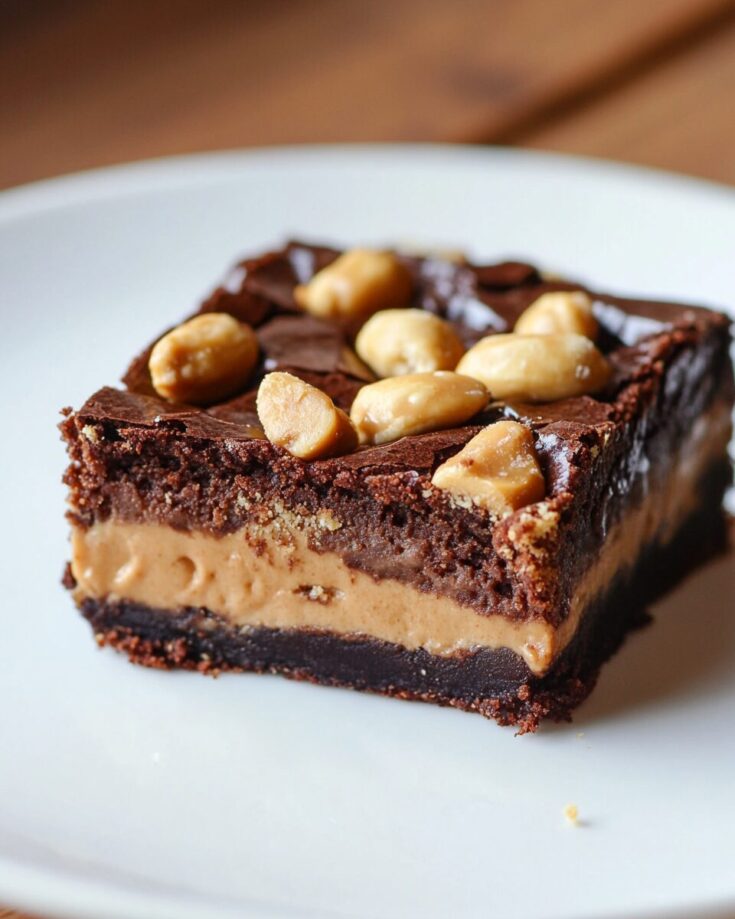 Peanut Butter Brownie Pie