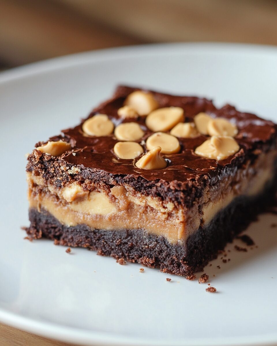 Peanut Butter Brownie Pie