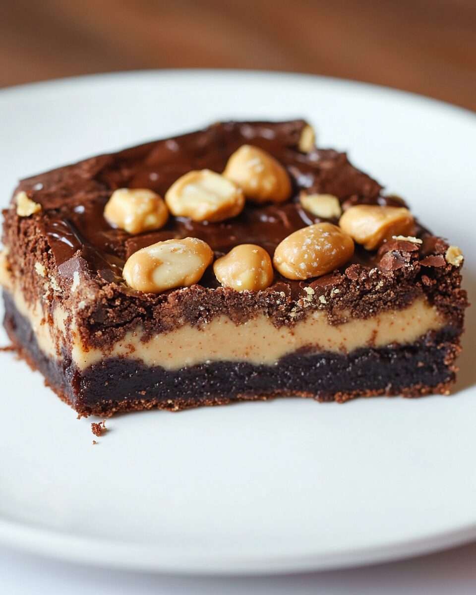 Peanut Butter Brownie Pie